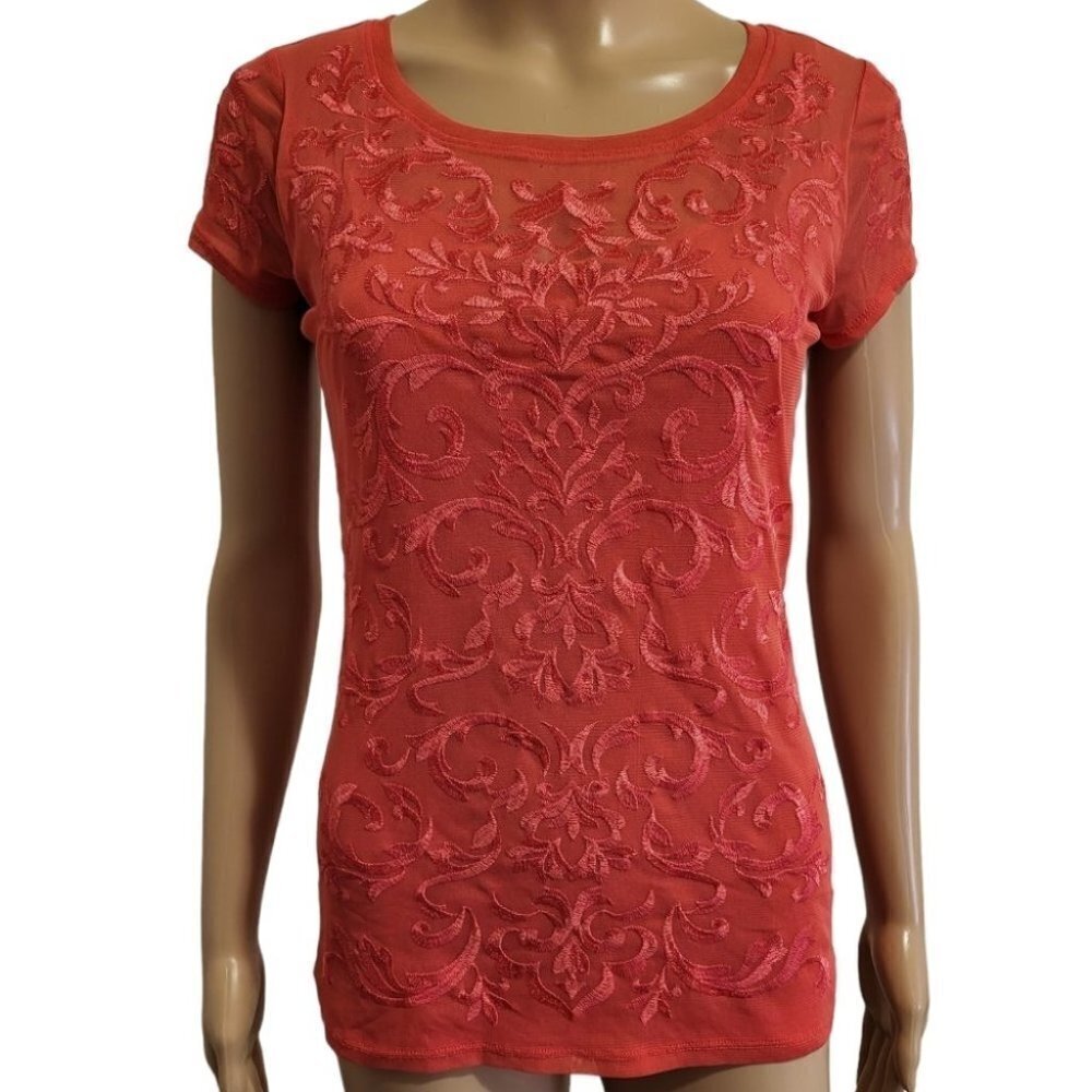 INC International Concepts 2 Layer Short Sleeve Shirt (Size S)